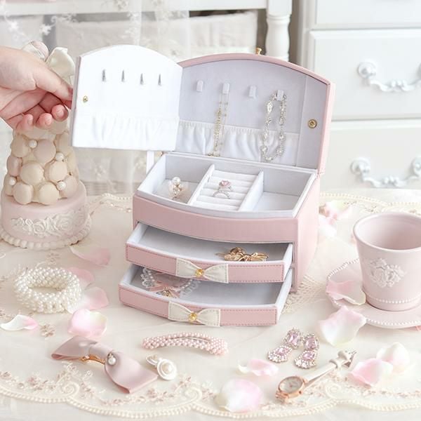 期間限定特別価格 ～3/31 AM10:00まで】アクセサリーボックス/リボン