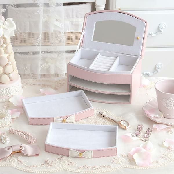 期間限定特別価格 ～3/31 AM10:00まで】アクセサリーボックス/リボン