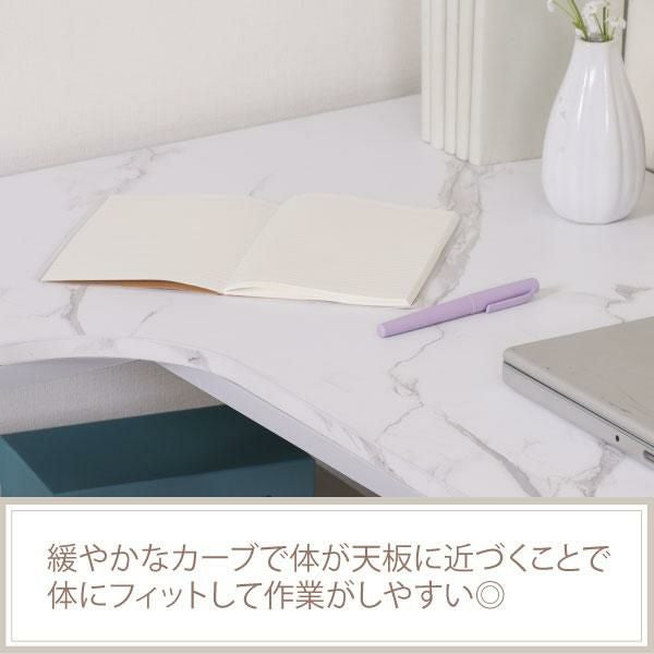 直送】大理石調デスク/左右組み換え可｜かわいいお姫様インテリア家具