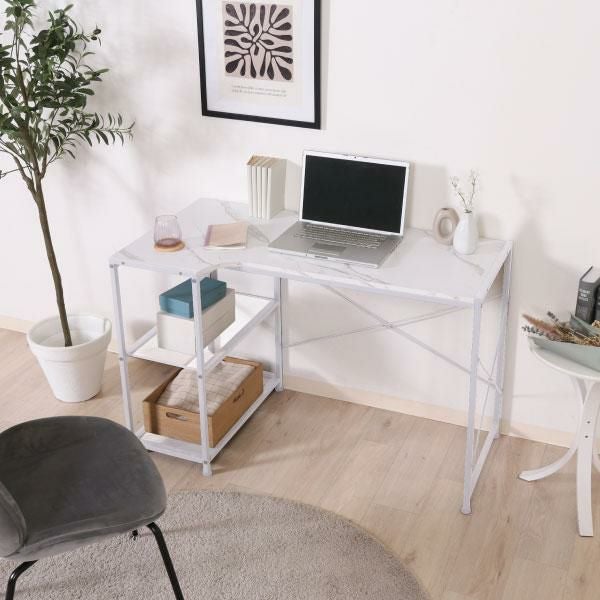 ポイント10倍♪～2/9 AM10:00まで】【直送】大理石調デスク/左右