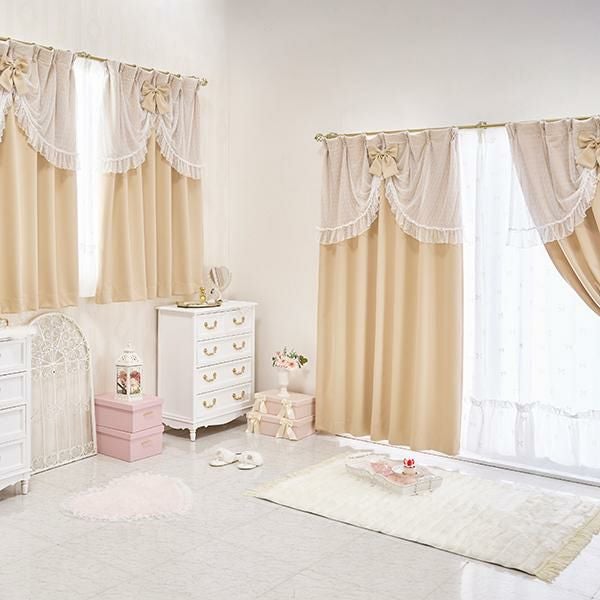 期間限定特別価格 ～3/31 AM10:00まで】リボンドレスカーテン/1級遮光