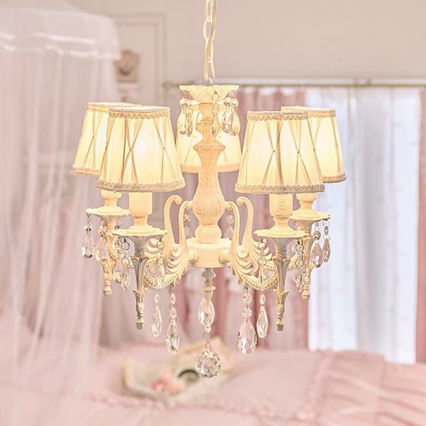 ローズシャンデリア(6灯)｜かわいいお姫様インテリア家具・雑貨の通販