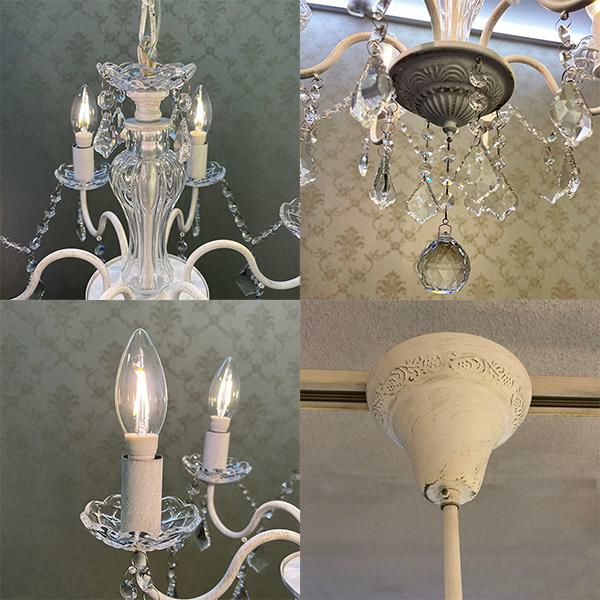 シャンデリア/Reine(レーヌ)6灯・シャンデリア球付き｜かわいいお姫様