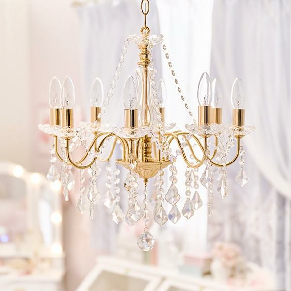シャンデリア/Reine(レーヌ)8灯・シャンデリア球付き｜かわいいお姫様