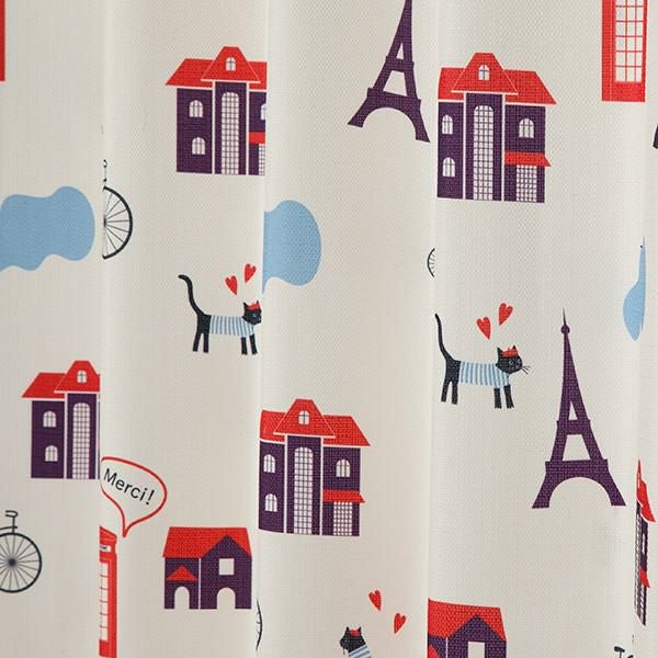 直送】にゃんリーゼカーテン/レースカーテンセット(幅100×丈178・4枚組