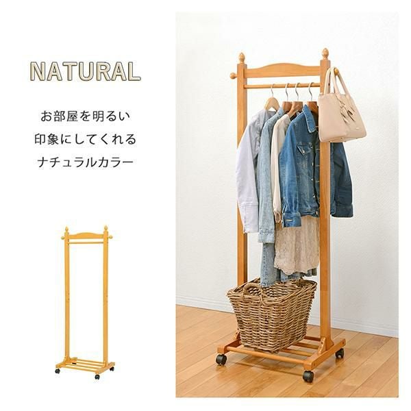 直送】棚付きハンガーラック(幅60cm)｜かわいいお姫様インテリア家具