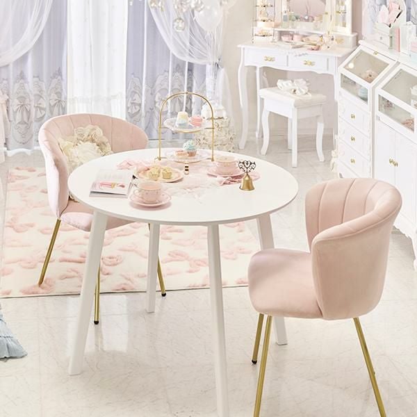 直送】ダスティカラーのダイニングチェア(シェル・ラウンド)/ベロア