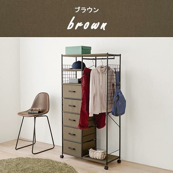 直送】シンプルハンガーラック(幅80cm)｜かわいいお姫様インテリア家具