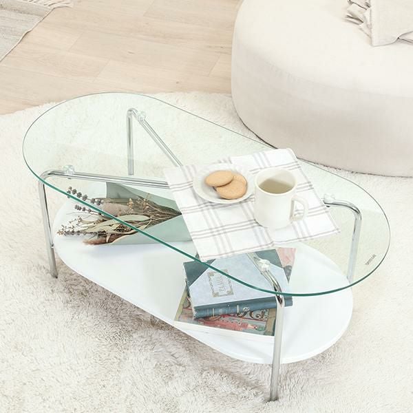 直送】ガラスセンターテーブル/Chamill｜かわいいお姫様