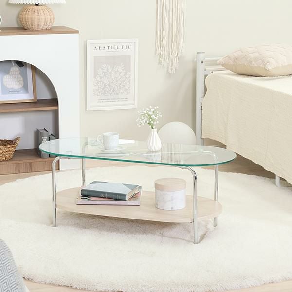 直送】ガラスセンターテーブル/Chamill｜かわいいお姫様