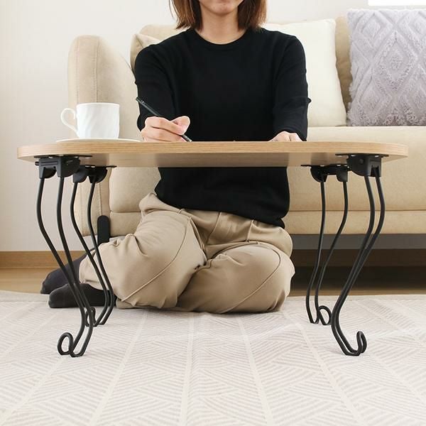 直送】アイアン猫脚折りたたみテーブル｜かわいいお姫様インテリア家具