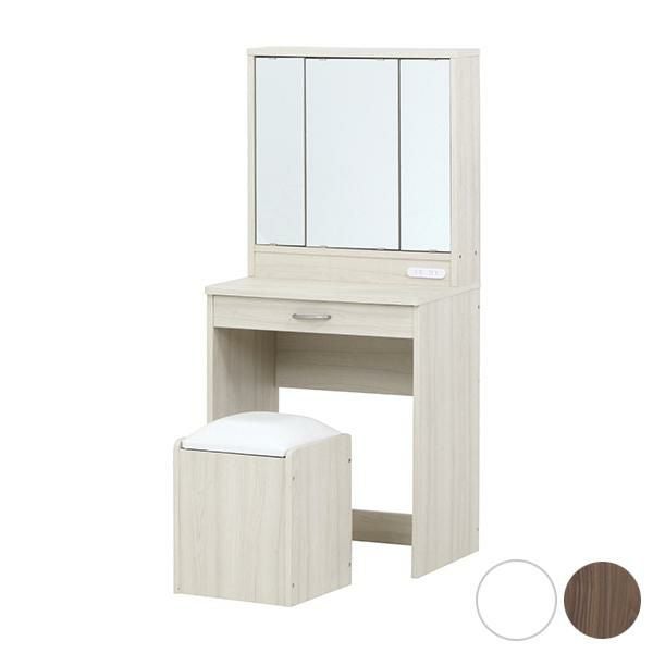 直送】三面鏡ドレッサー(スツール付き)｜かわいいお姫様インテリア家具