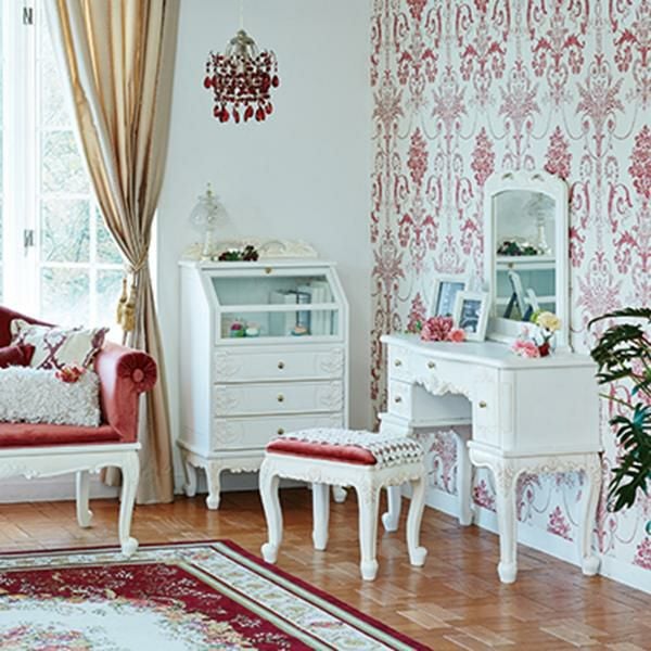 直送】アンティーク風ガラスキャビネット大/Noble(ノーブル)シリーズ