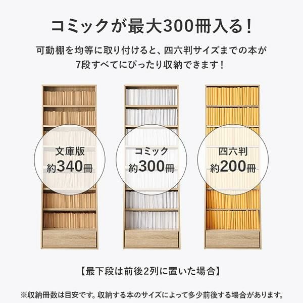 直送】たっぷり収納本棚(幅60cm・ハイタイプ)｜かわいいお姫様