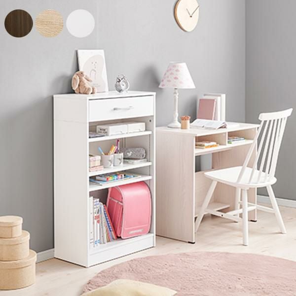 直送】たっぷり収納本棚(幅60cm・上部引出し付)｜かわいいお姫様