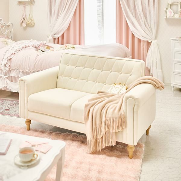 直送】ソファ・2人掛け/Saint(サン)｜かわいいお姫様インテリア家具