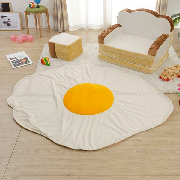 直送】目玉焼きブランケット(×L)｜かわいいお姫様インテリア家具