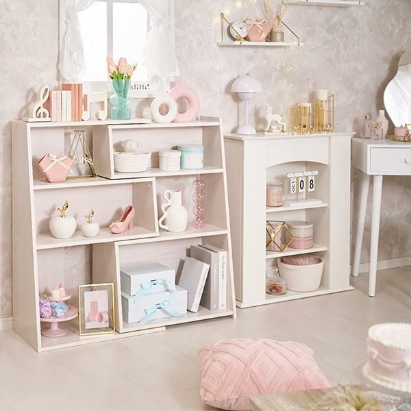 直送】マントルピース(ロータイプ・サイド収納付き)｜かわいいお姫様