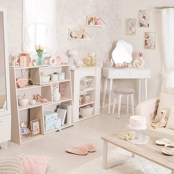 直送】マントルピース(ロータイプ・サイド収納付き)｜かわいいお姫様