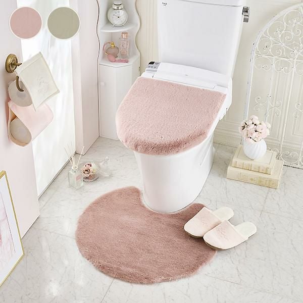 ピンクハウス❤新品未使用トイレマット❤ホルダーカバー❤フタカバー❤3点セット トイレマット＆兼用フタカバー2点セット/pupumof (ププモフ)｜かわいい