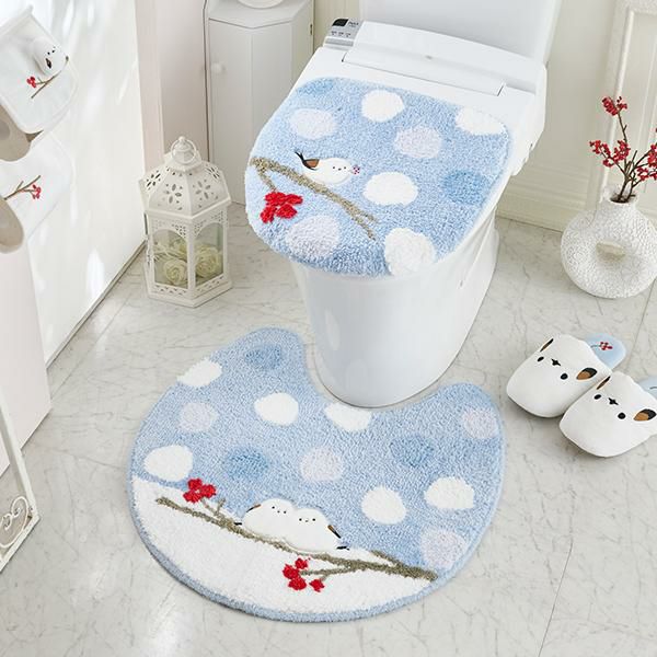 トイレマット【単品】/シマエナガちゃん｜かわいいお姫様インテリア