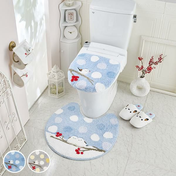 トイレタリー4点セット(兼用フタカバー・マット・ペーパーカバー