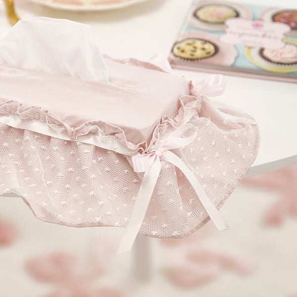 チュールリボンティッシュケースカバー【ラッピング対応可能