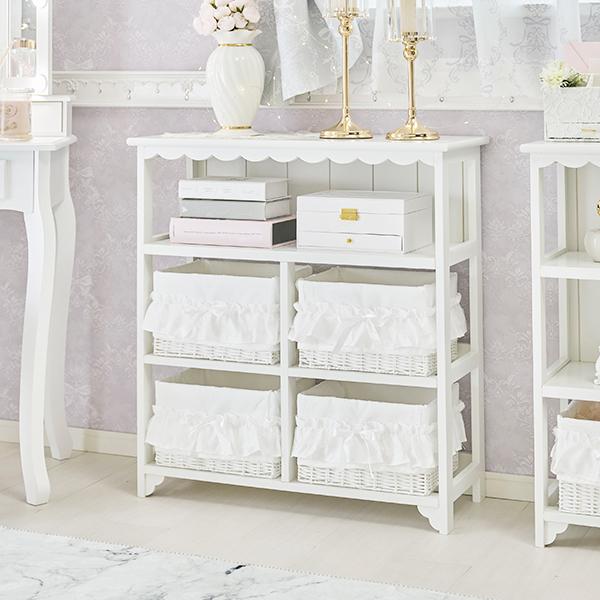 結*た様 ロマンティックプリンセス　ドレスチェンジチェスト　4段 直送】ドレスチェンジチェスト4段/うさぎ柄｜かわいいお姫様インテリア