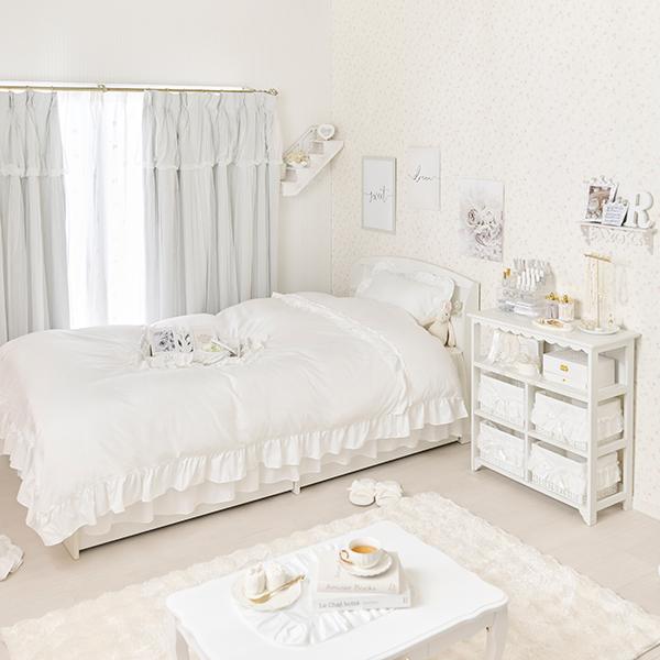 大型】フリルバスケットチェスト(4杯・ホワイト)/fille(フィーユ