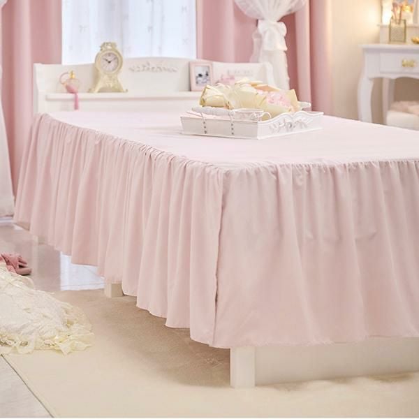 ミルフィーユリボン布団カバー3点セット(シングル・ピンク