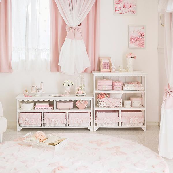 大型】フリルバスケットチェスト(2杯・ピンク)/fille(フィーユ