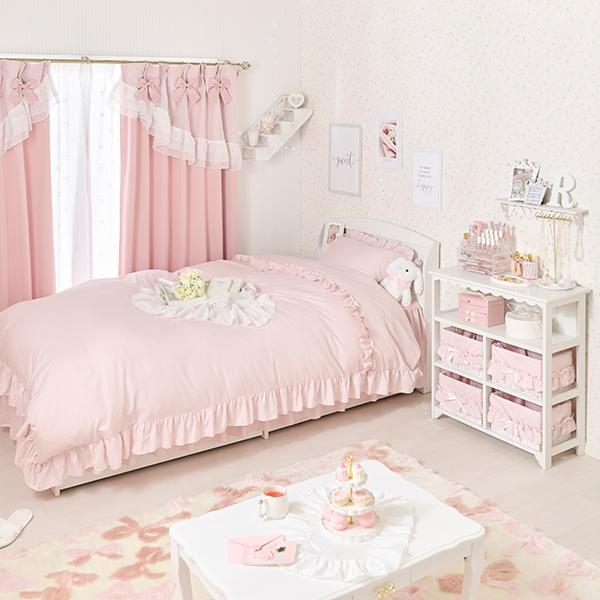 大型】フリルバスケットチェスト(4杯・ピンク)/fille(フィーユ