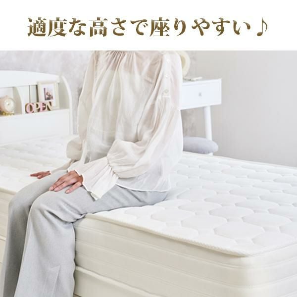 大型】たっぷり収納ベッド(シングル・ポケットコイルマットレス付