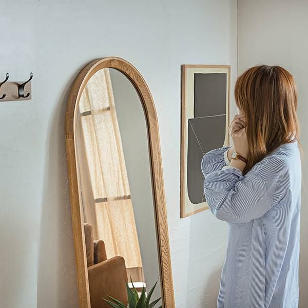 【なりちさ】ギルドなヴィンテージスリムミラー ゴールド 姿見 全身鏡 直送】スタイルミラー/シーナ｜かわいいお姫様インテリア家具・雑貨の