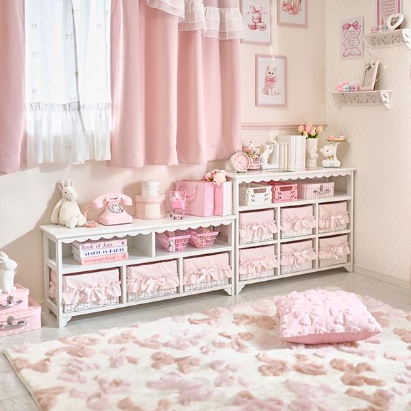 ふんわリボンラグ(長方形・130×180)｜かわいいお姫様インテリア家具