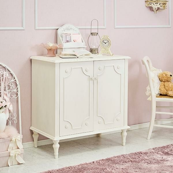 直送】キャビネット72/ジャルダン｜かわいいお姫様インテリア家具