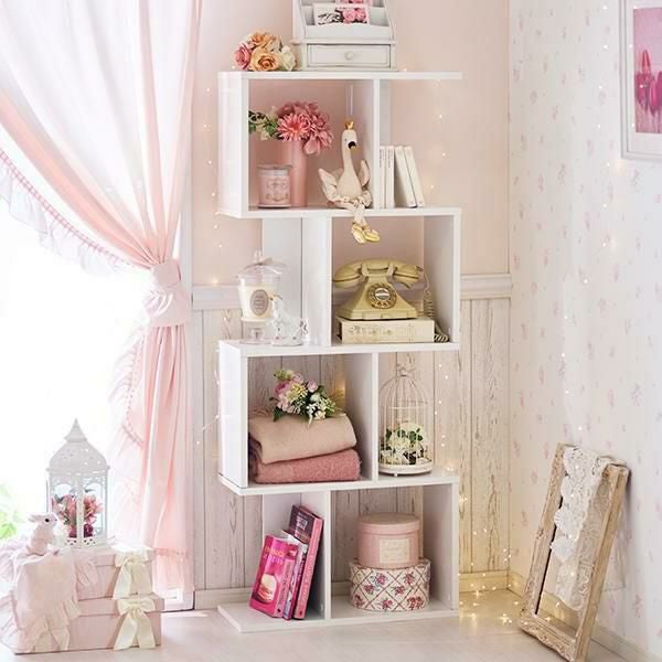 直送】くすみダスティカラーのオープンラック｜かわいいお姫様