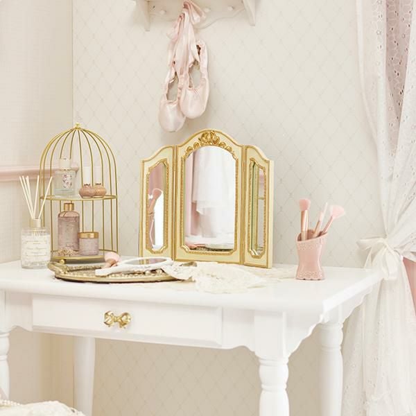 期間限定特別価格 ～3/31 AM10:00まで】ベルサイユドレッサーミラー