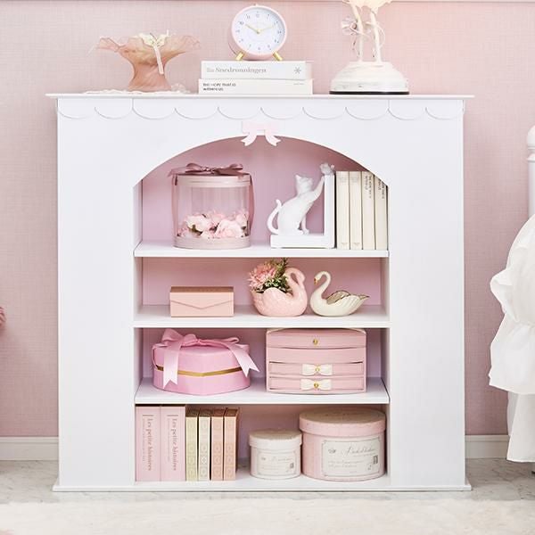 大型】マントルピース(フリルリボン)｜かわいいお姫様インテリア家具