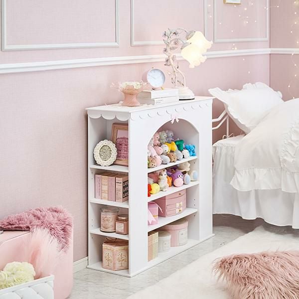 大型】マントルピース(フリルリボン)｜かわいいお姫様インテリア家具