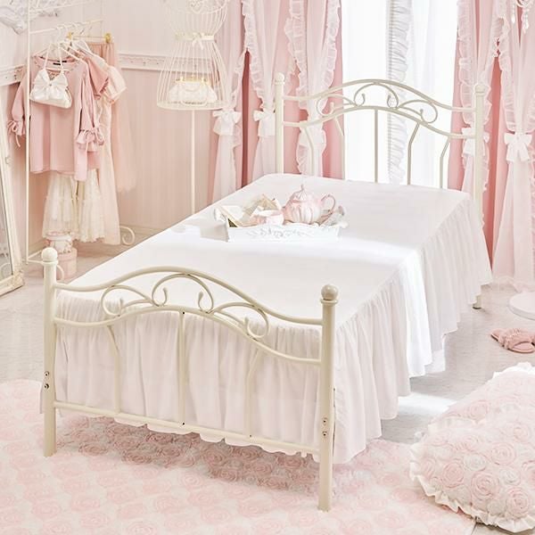 直送】天蓋付きプリンセスベッド (シングル・本体のみ)｜かわいい