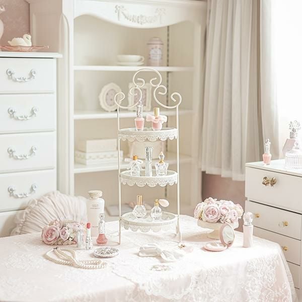 ディスプレイ3段トレイ(フレンチアイアン)｜かわいいお姫様インテリア