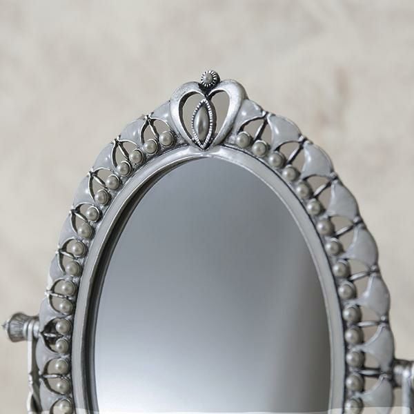 今ならポイント10倍 ♪～3/16 AM10:00まで】オーバルスタンドミラー