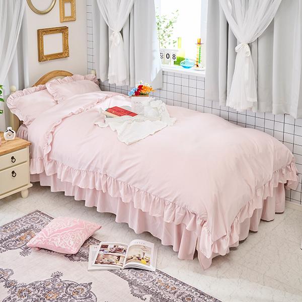今ならポイント10倍 ♪～3/16 AM10:00まで】フリル布団カバー4点セット