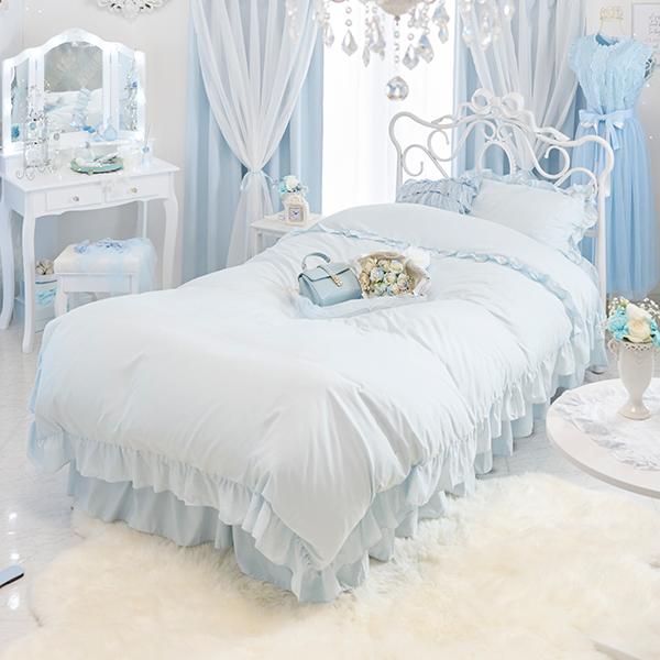 今ならポイント10倍 ♪～3/16 AM10:00まで】フリル布団カバー4点セット