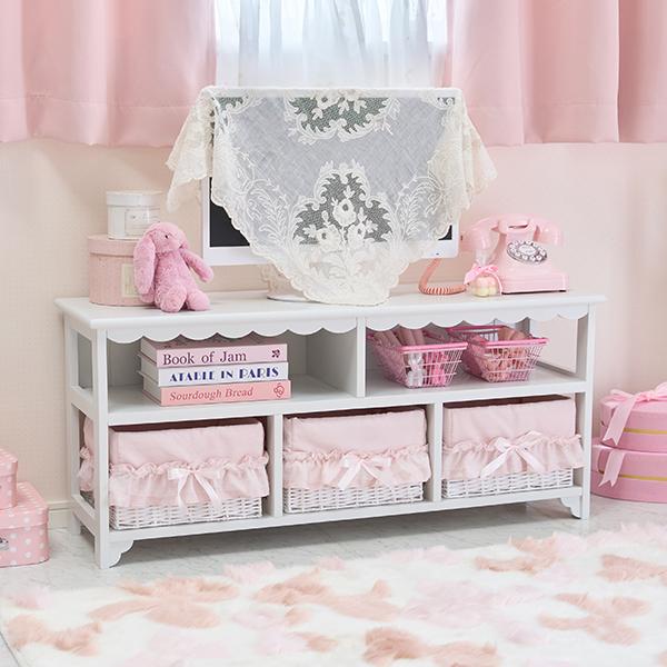 ピンクのテレビボード　フェミニン プリンセス系 幅90cm ロココ調　テレビ台 直送】テレビ台小/RoseRelief(ローズレリーフ)｜かわいいお姫様