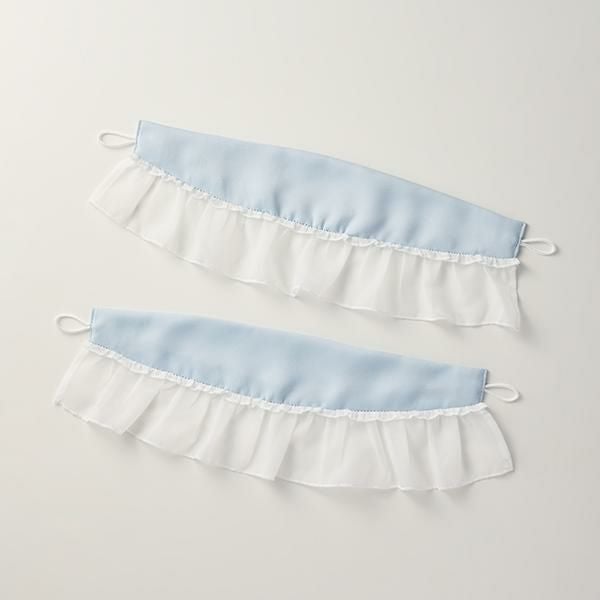 ティアラリボン2WAY遮光カーテン(100×135)/ブルー｜かわいいお姫様