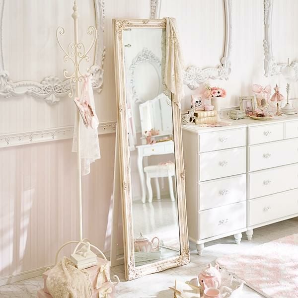 直送】スタンドミラー(チャーチルウッド)｜かわいいお姫様インテリア