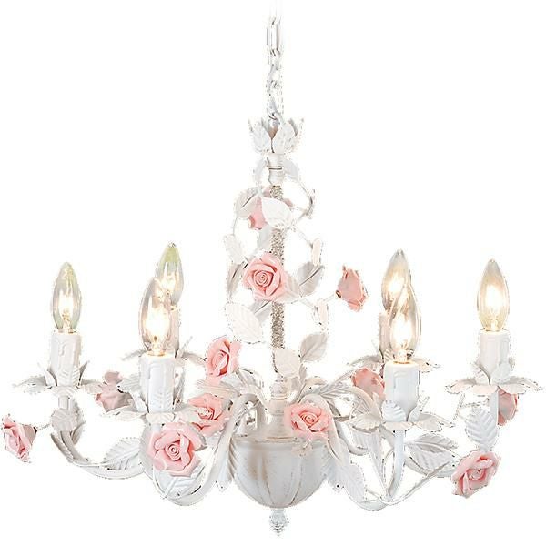 ローズシャンデリア(6灯)｜かわいいお姫様インテリア家具・雑貨の通販