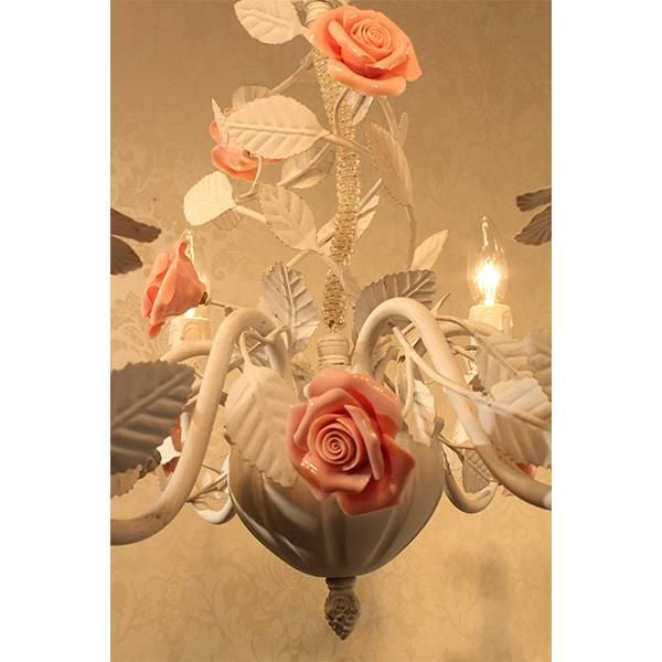 ローズシャンデリア(6灯)｜かわいいお姫様インテリア家具・雑貨の通販